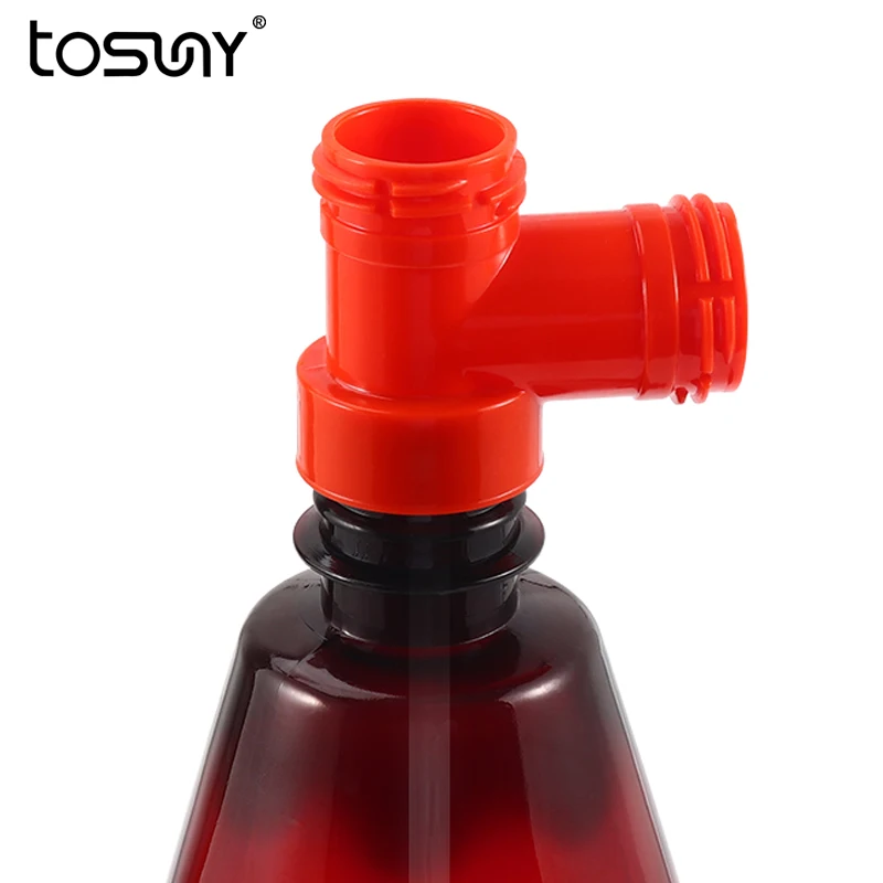 Homebrew Carbonated Tee Connector Fitting 3 Way Carbonation Cap Tee Piece Beer Brewing Adapter for Pet Bottle Carbonation System