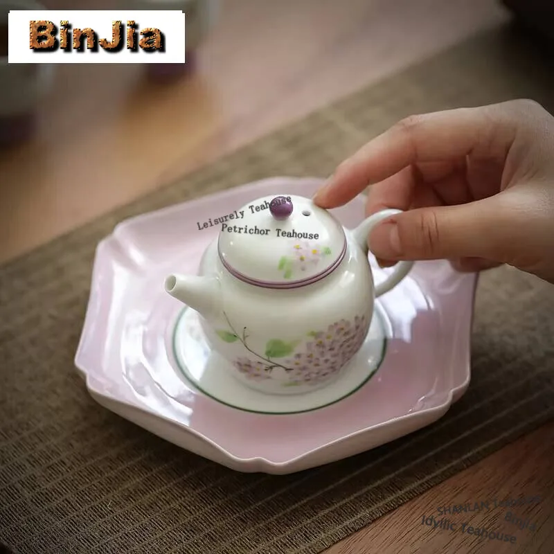 120ml Hand-painted Embroidered Ball Tea Pot Household Handmade Filter Teapot Chinese Pot Tea Making Kettle Drinkware Ornaments