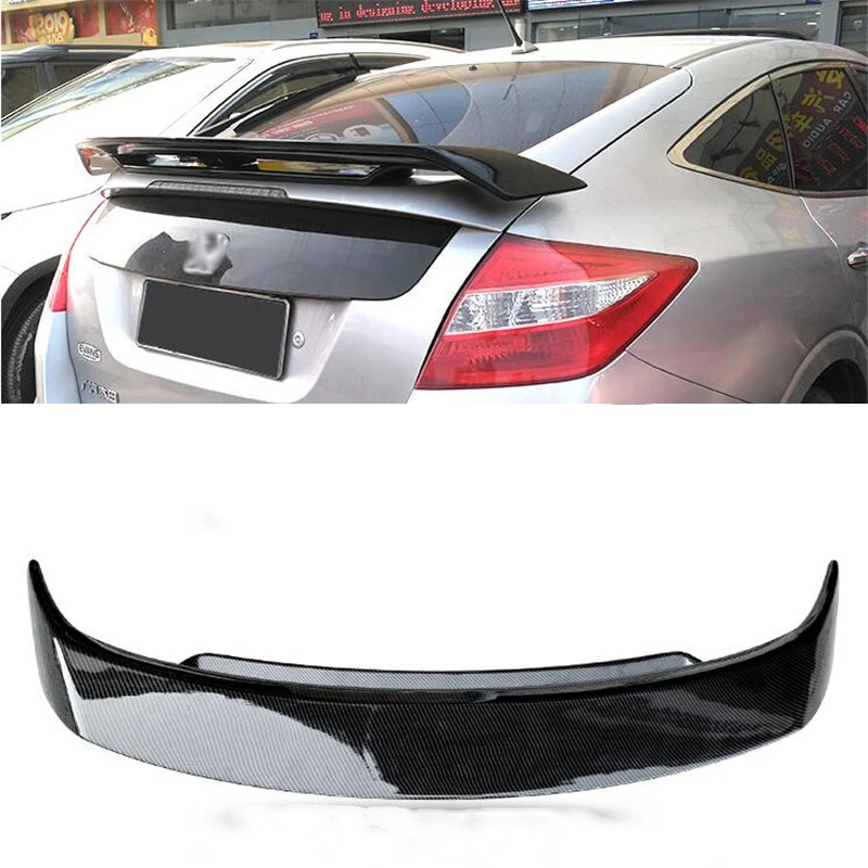 CEYUSOT FOR Rear Window Spoiler Wing Honda Accord Crosstour ABS Double Tail Fin Accord Hatchback Car Accessories Spoiler 2011-16