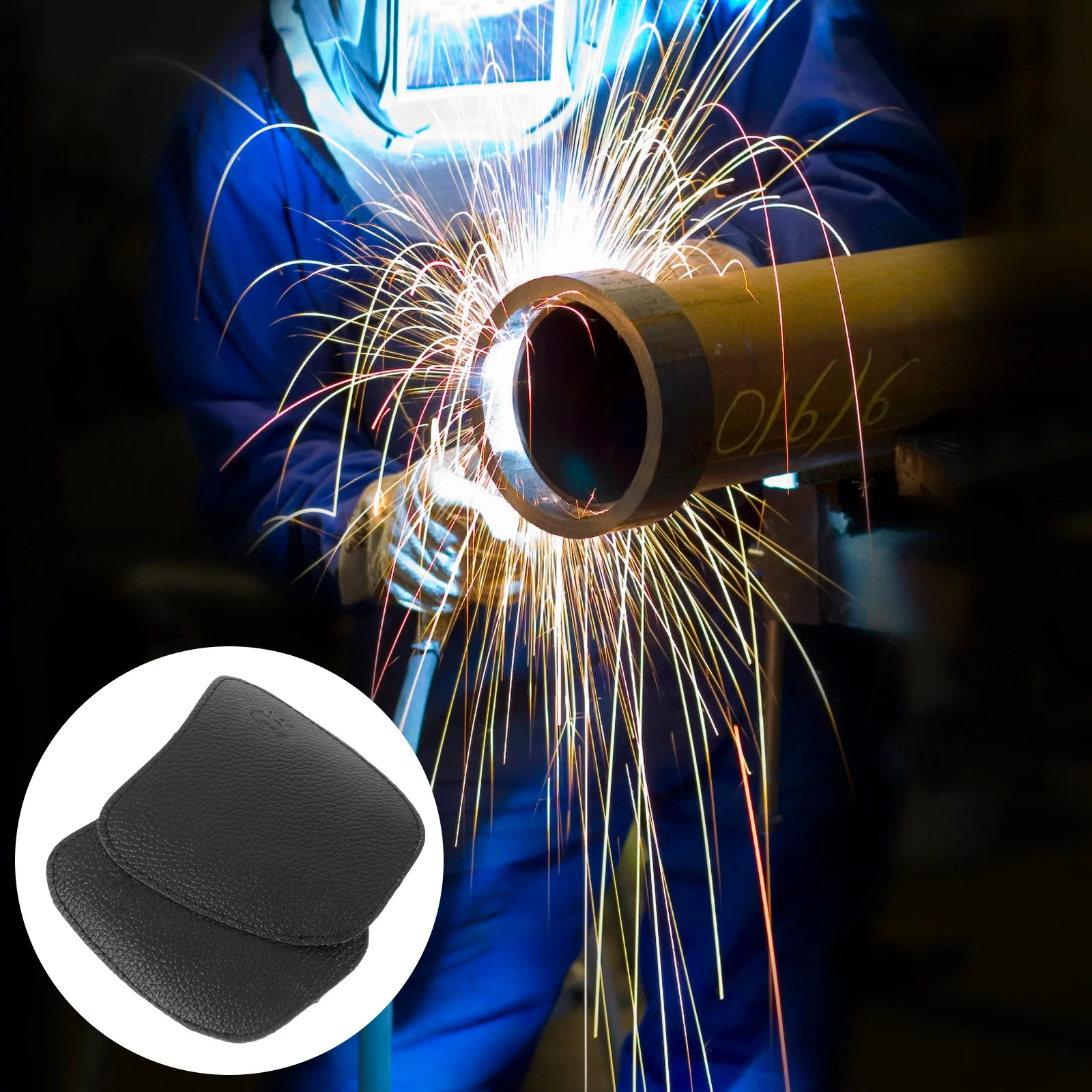 

1 Pair Premium Cattlehide Safety Shoe Covers Anti-Smash Toe Protector For Workshop Workers Reusable Durable Lightweightshoes