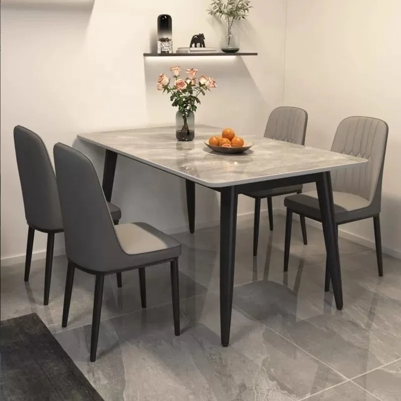 ^& Natural Marble Table - Modern Luxury Dining Set, High-Quality Marble Table, Elegant Furniture for Home