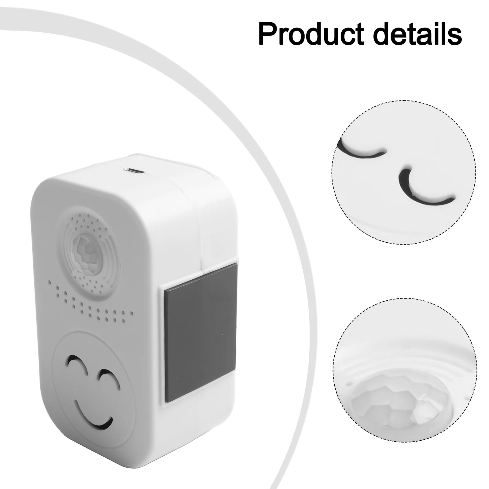 Customizable Welcome Doorbell with Motion Sensor for Shops 12 Recordable Voices and Rechargeable Battery Feature