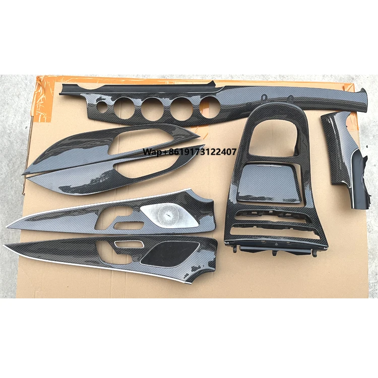 

For CLS W257 2019 Central Control Panel Car Door Carbon Fiber Replacement Trim Panel
