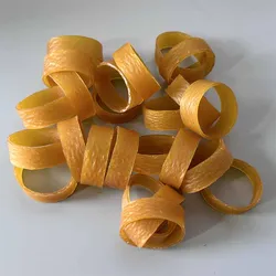 120pcs Strong Elastic Rubber Bands Home Office Students School Stationery Supplies Yellow Color Rubber Ring Nature Rubber Band