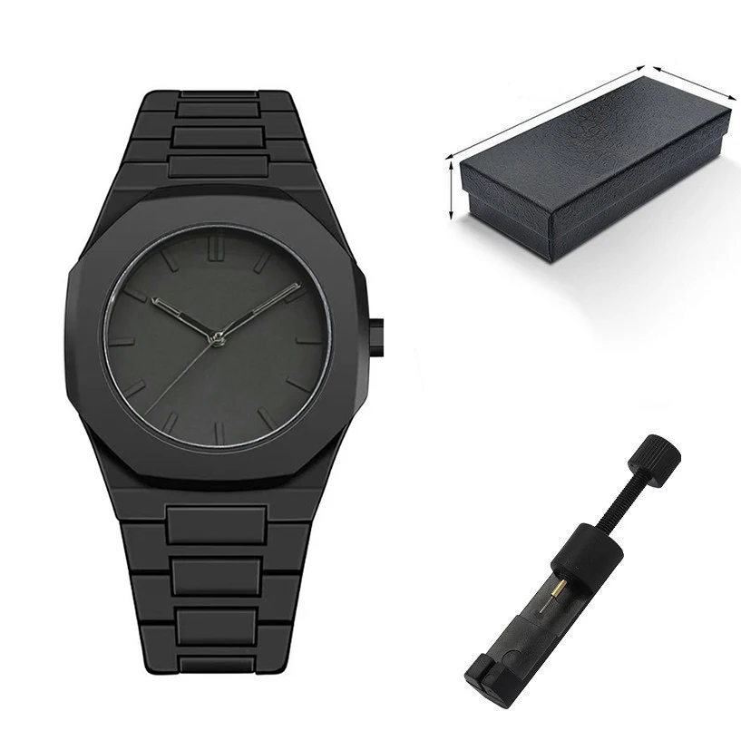 Watches for Men and Women Middle Eastern Popular Sports Quartz Watches Fashion Black Clock Wristwatch Gift Box
