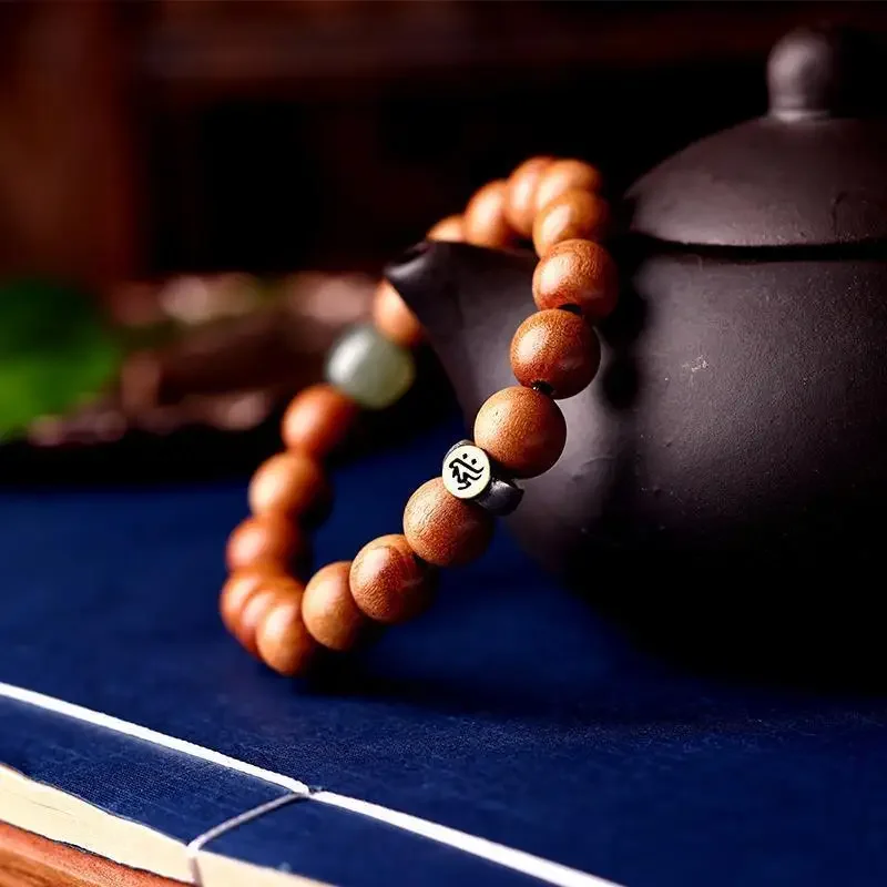 

Персиковый деревянный браслет Benmingnian Amulet Дракон Собака Овца Кресло Кролик Зодиак Ручная веревка Унисекс Бусины для мужчин и женщин Подарок