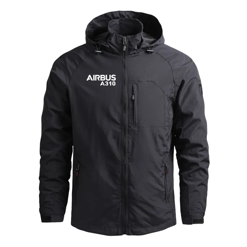 

Pilots Airbus A310 Top Outerwear Casual Hooded Flight Aviation Windbreakers Lightweight Men Jackets Coats