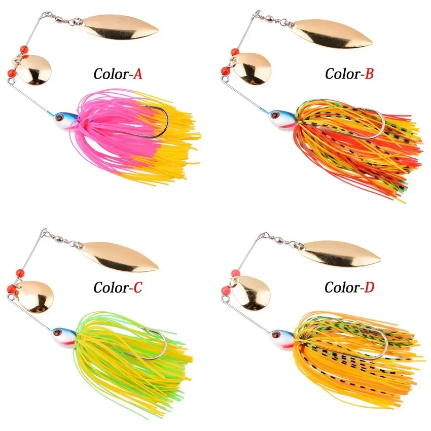 1 pz Spinner Bait 10G 16G 17G richiamo di metallo richiamo di pesca dura Spinner richiamo Spinnerbait luccio girevole pesce attrezzatura da pesca Wobbler