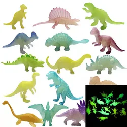 Ensemble de jouets de dinosaure Shoous Glow in the Dark, cadeaux de fête pour enfants, sacs cadeaux, anniversaire, carnaval, prix drôles, 12 pièces
