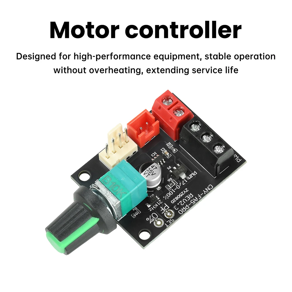DC 8-24V 5A 4-Wire High-Power Fan Speed Controller Module DC Brushless Motors PWM 0-100% Speed Regulator Governor with Switch