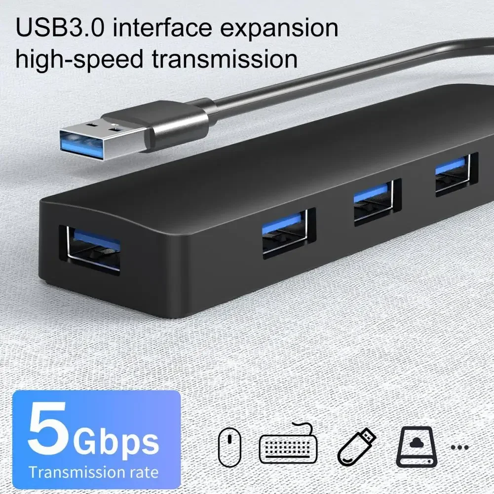 

Usb Hub With 4 Usb3.0 Ports Ultra-slim Usb3.0 Hub 4-in-1 Multifunctional Docking Station For Laptop Mobile Phone Hdd For Fast