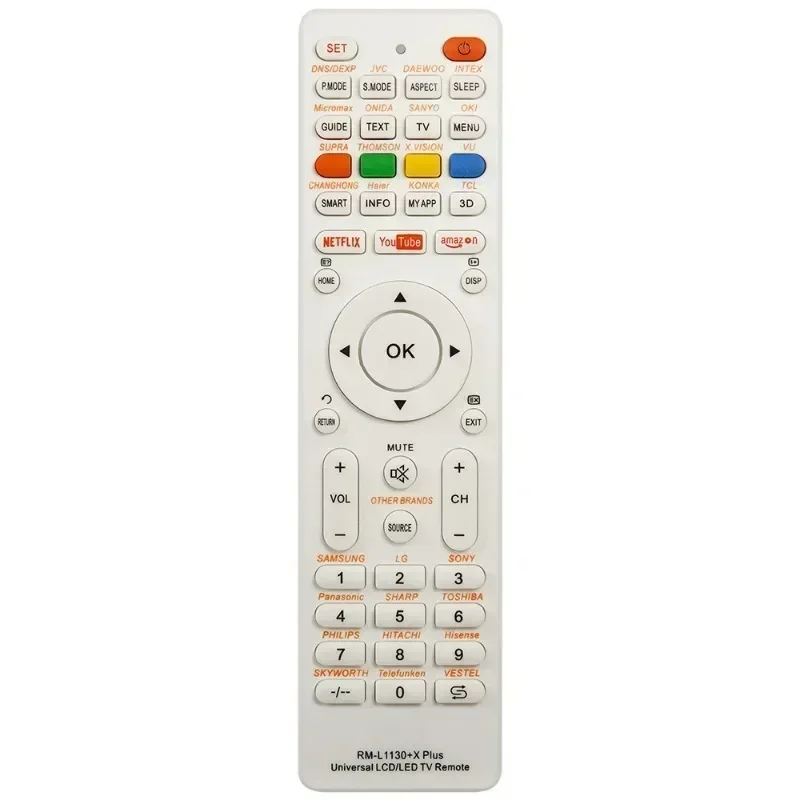 Universal Replacement Remote Control  for All Brand Television TV RM-L113 RM-L1130+8 Replacement Remote Liquid Crystal Control