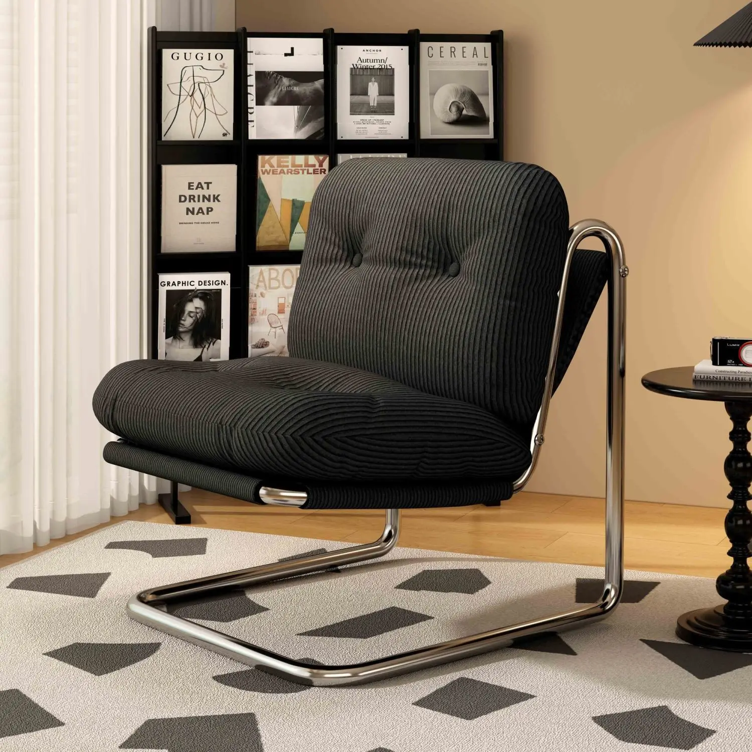 Lazy sofa chair Small apartment Living room Balcony Single bedroom Corduroy casual reading