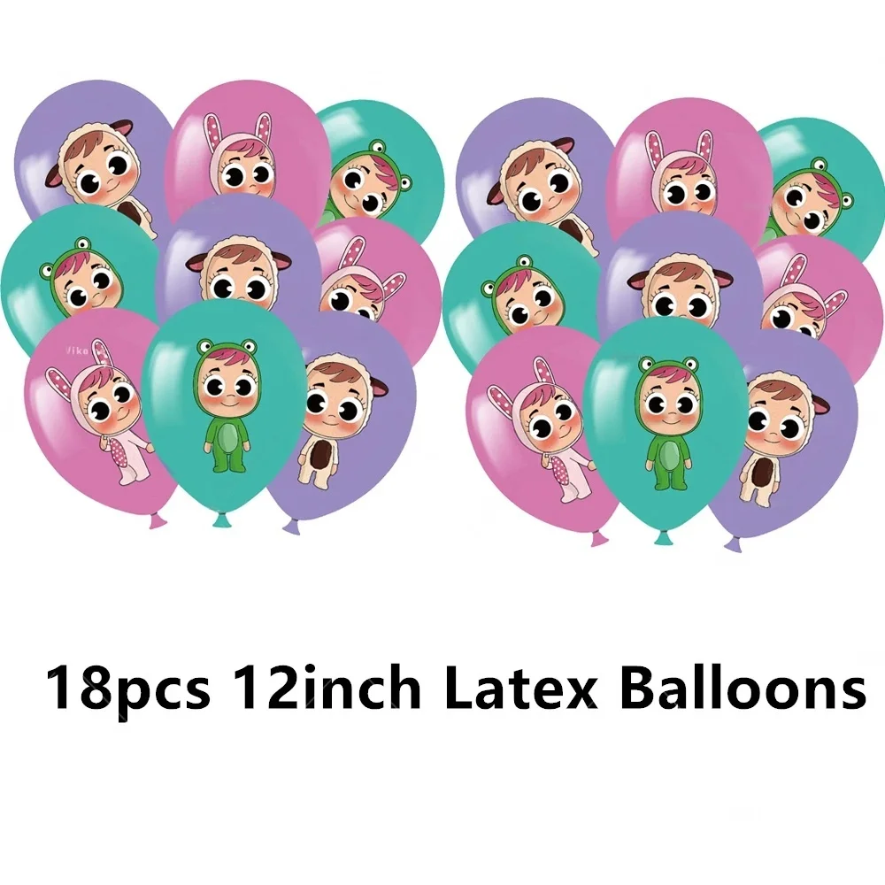 Crying Babies Geburtstagsparty-Dekorationsset: Teller, Ballons, Banner, Tischdecke, Hintergrund, Babyparty-Zubehör – Detail 4