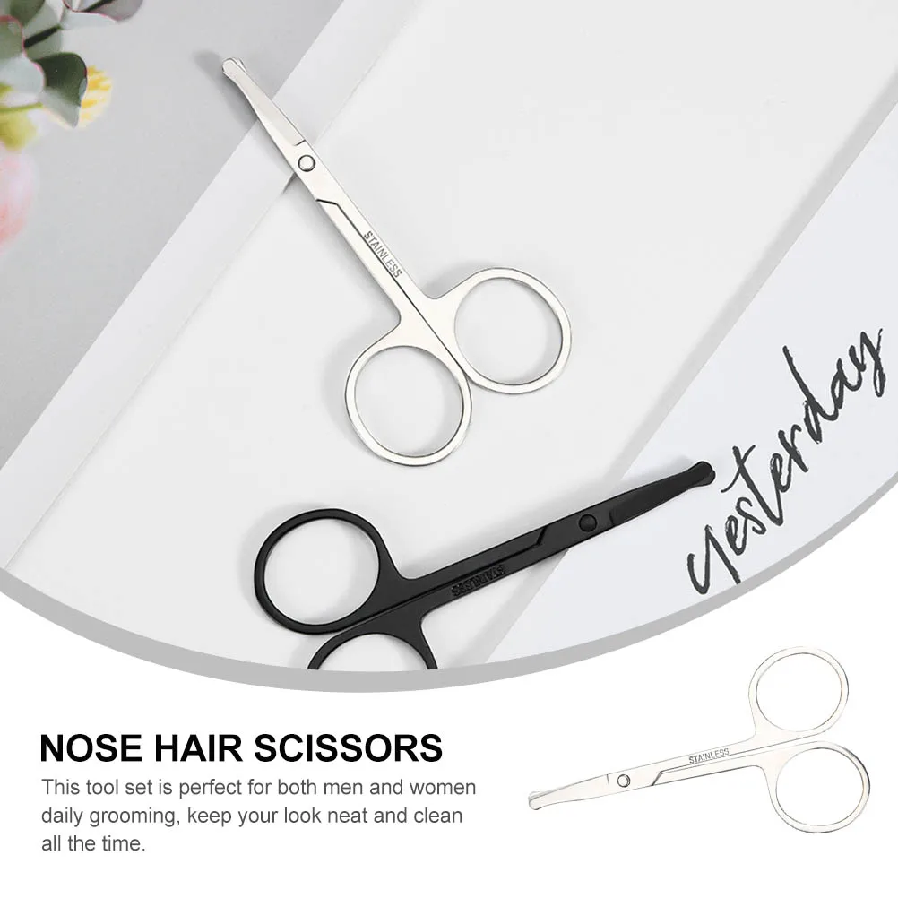 4 قطعة مقص عر الأنف الفولاذ المقاوم للصدأ حاد الحاجب أدوات التهيأ دقيقة الوجه الشعر المتقلب مقص حواجب