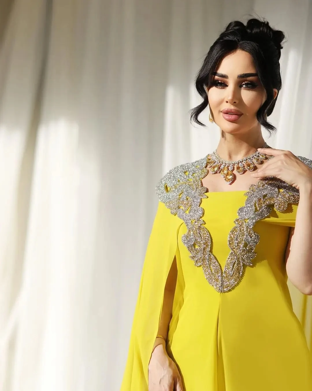 Jirocum personnalisé manches longues perlées robes de soirée en mousseline de soie col carré dos nu longueur de plancher robes de soirée robe de bal formelle