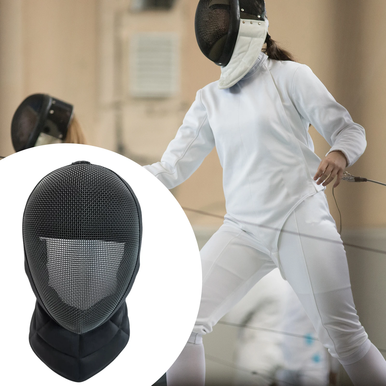 

Fencing Mask Kendo Fence Protective Equipment Head Protect Fencing Helmet for Competition Sports Training Accessories