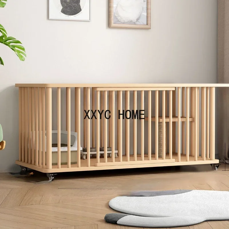 

Cat Nest Villa Home Cabinet House Cat Cage Large Space Cattery Children