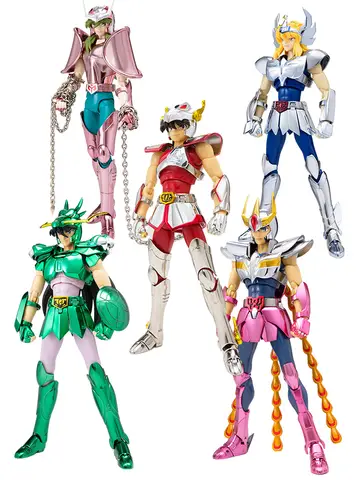 19CM Anime Figure Phoenix Ikki Hyoga Seiya Shiryu Standing Armor Model Children's Toys PVC Box Desktop Collection Decoration