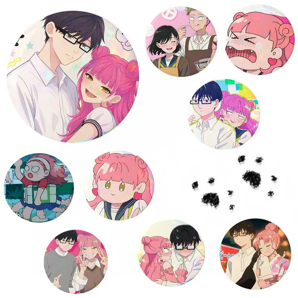 Anime You And I Are Polar Opposites Round Badge Creative Brooch Clothing Backpack Accessories Lapel Pin