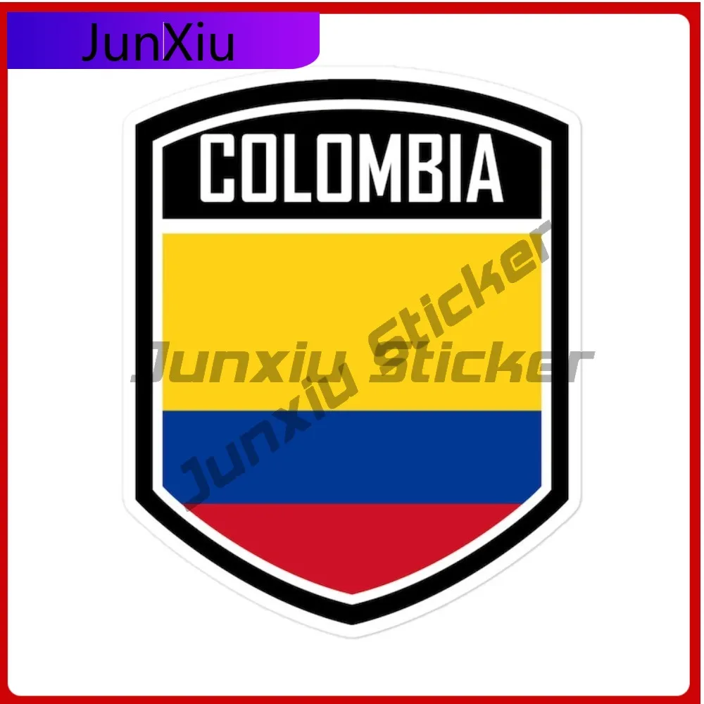 

Columbia Flag Emblem Custom Modern Vivid Color Stickers Waterproof Vinyl Decal Protective Cover and No Fade Print PVC