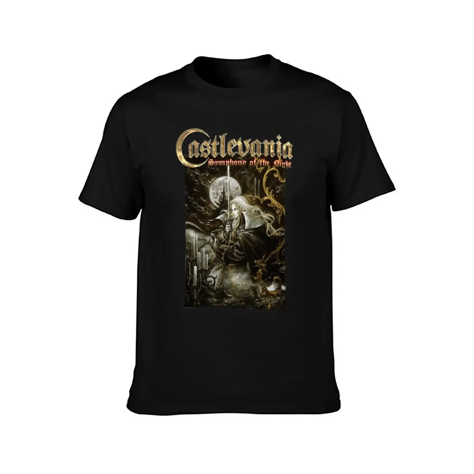 Castlevania Symphony of the Night T-Shirt anime clothes Luxury man funny gifts Men's cotton t-shirt