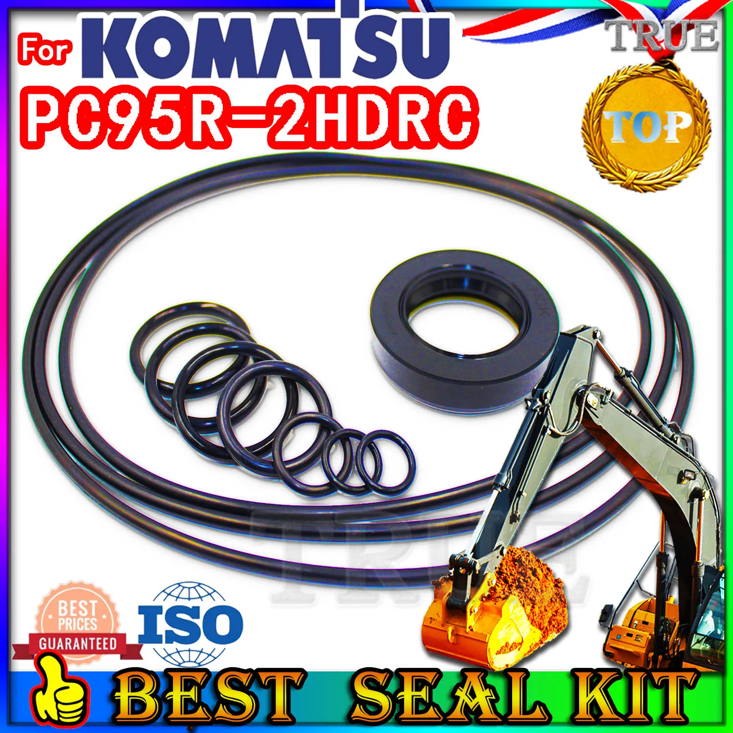 

For KOMATSU PC95R-2HDRC Oil Seal Repair Kit Boom Arm Bucket Excavator Hydraulic Cylinder PC95R 2HDRC Best Reliable Mend proof