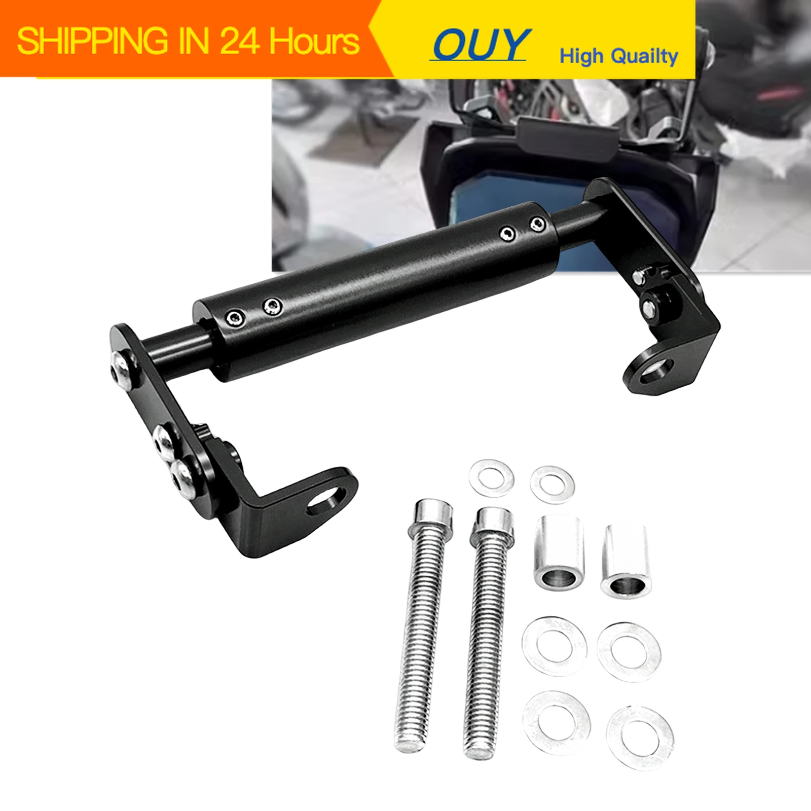OUY For Honda Universal Small Displacement Off-road 22mm Motorcycle Phone GPS Navigation Bracket Mount Holder Support Extension