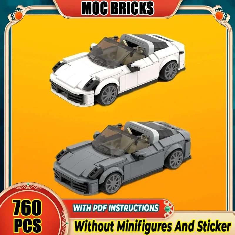 

Moc Building Blocks 922 Champion Speed Cars Set City Car Model Technology Bricks DIY Assembly Construction Toy Holiday Gifts