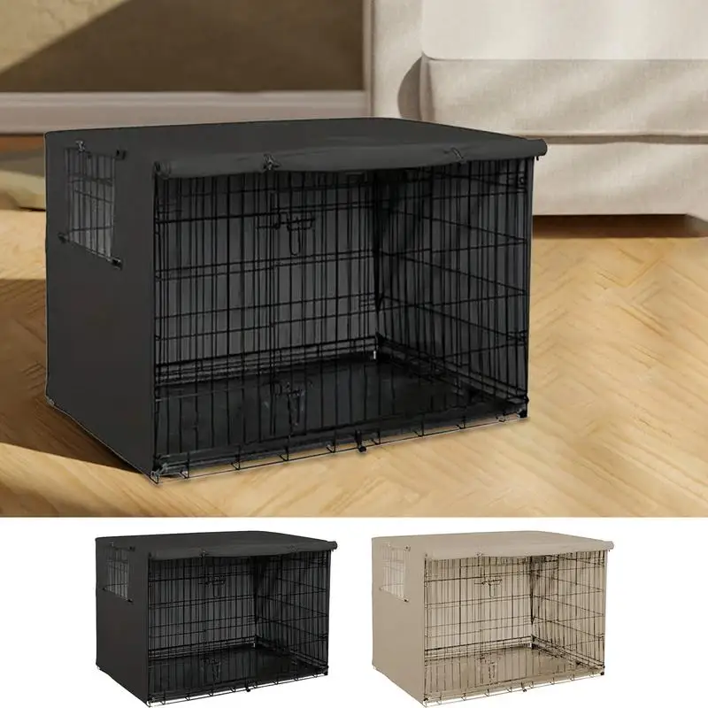 Pet Cage Cover Waterproof Pet Crate Cover Oxford Windproof Dog Kennel Cover Pet Cage Cover For Indoor Outdoor Crates pet supplie