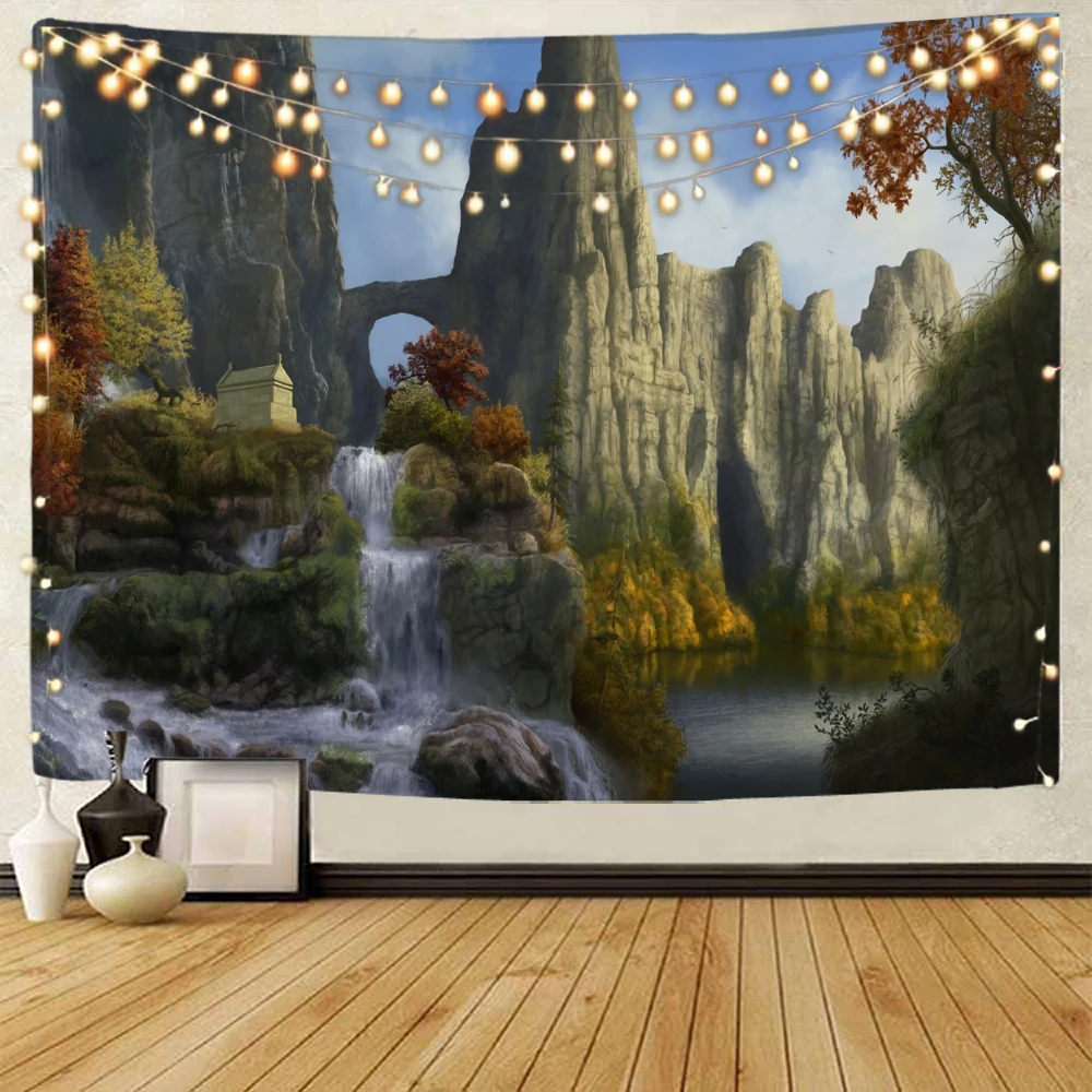 

Beautiful Landscape Background Decoration Tapestry Fantasy Landscape Decoration Tapestry Home Background Decoration