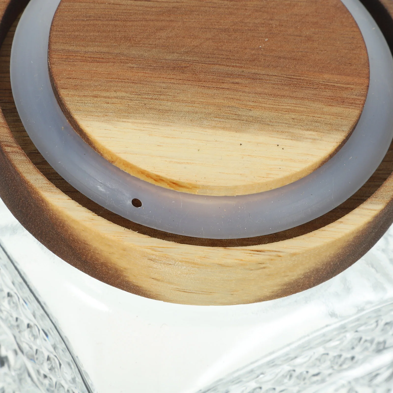 

Airtight Storage Tank Transparent Container Glass for Food Jars with Wood Lids Buffet Dry Fruit Clear Spice Coffee Shop Dried