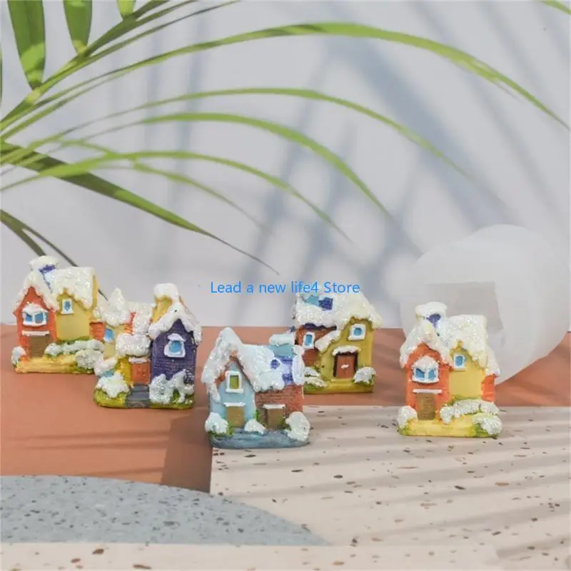 Y55e cetakan silikon rumah kecil ornamen ornamen cetakan cetakan resin cetakan