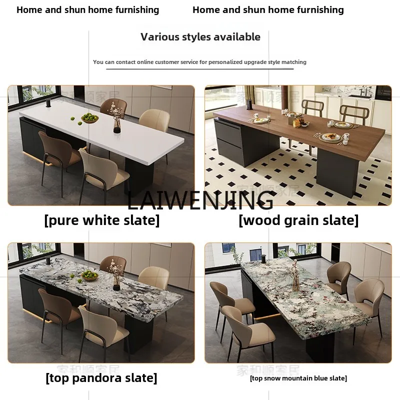 MJY Flush Island Table Integrated Kitchen White Slate Multifunctional Nakajima Table