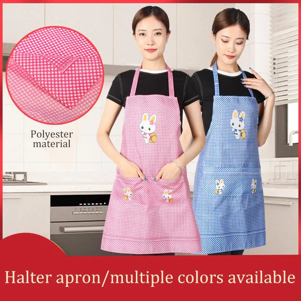 Women Apron Practical One Size Kitchen Apron Cartoon Rabbit Women Apron Kitchen Accessories Household Supplies