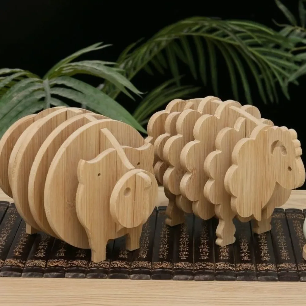 الخيزران الإبداعية كوستر بساط عازل طاولة طعام خشبية حصيرة ارتفاع درجة الحرارة مقاومة مكان حصيرة المنزلية لوحة حصيرة وعاء حصيرة