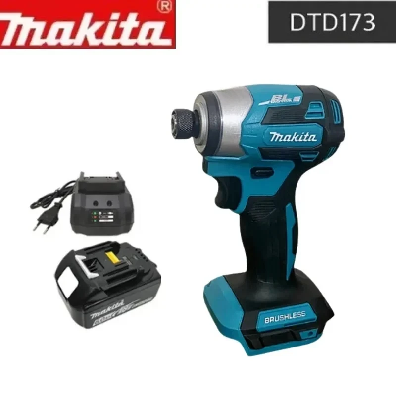 Makita-destornillador eléctrico de litio Dtd173, juego de destornilladores de impacto, taladro de mano eléctrico para el hogar, nuevo