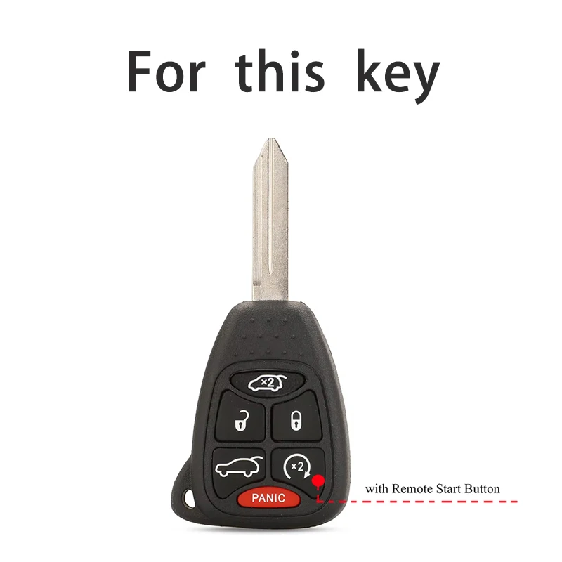 6Buttons TPU Car Key Fob Case Shell for Dodge Durango Chrysler 300 Aspen Grand Voyager PT Cruiser for Jeep JK Commander Wrangler