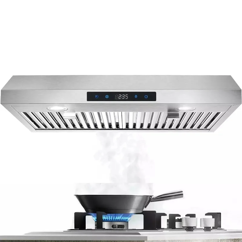 30 inch 600CFM Under Cabinet  3-Speed Touch Panel Vent LED Range Hood US0475BTC