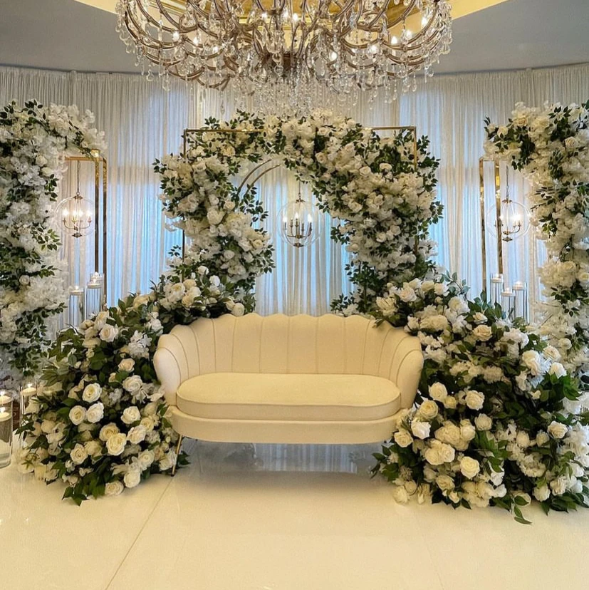 

Customized Wedding Decoration Supplies Wedding Arch Flowers Greenery Wedding Flowers Arch Backdrop for Ceremony Decor