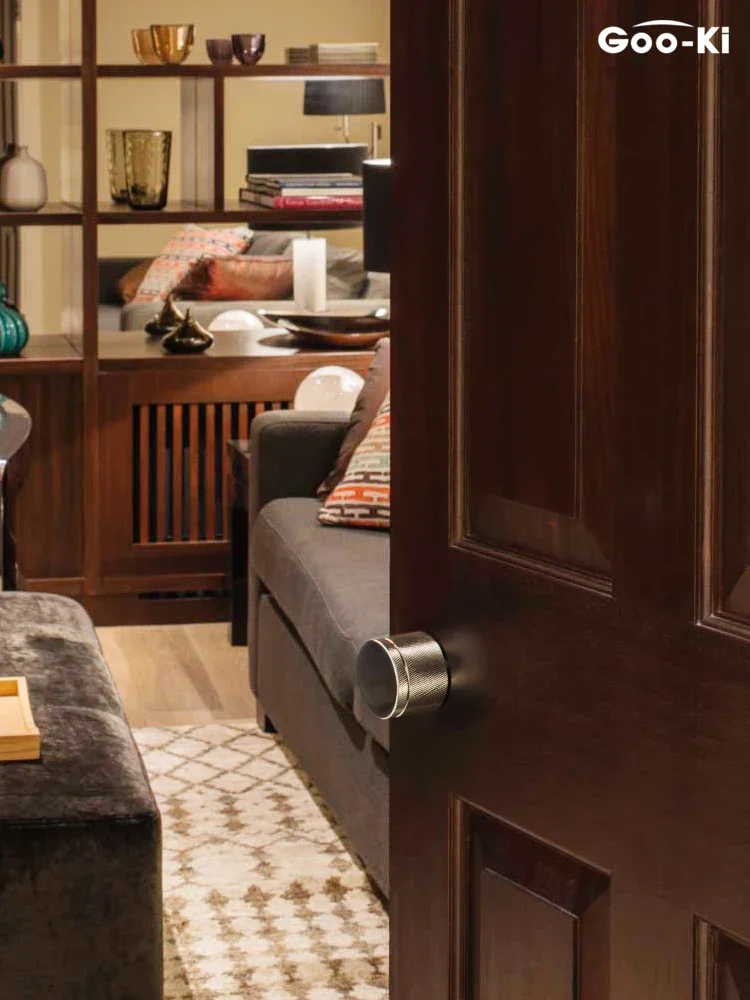 Imagem -04 - Titânio Silver Cross Knurled Lock Knob Indoor Lock Grupo Privacy Locktoilet Rotable Door Mute Knob para Quarto