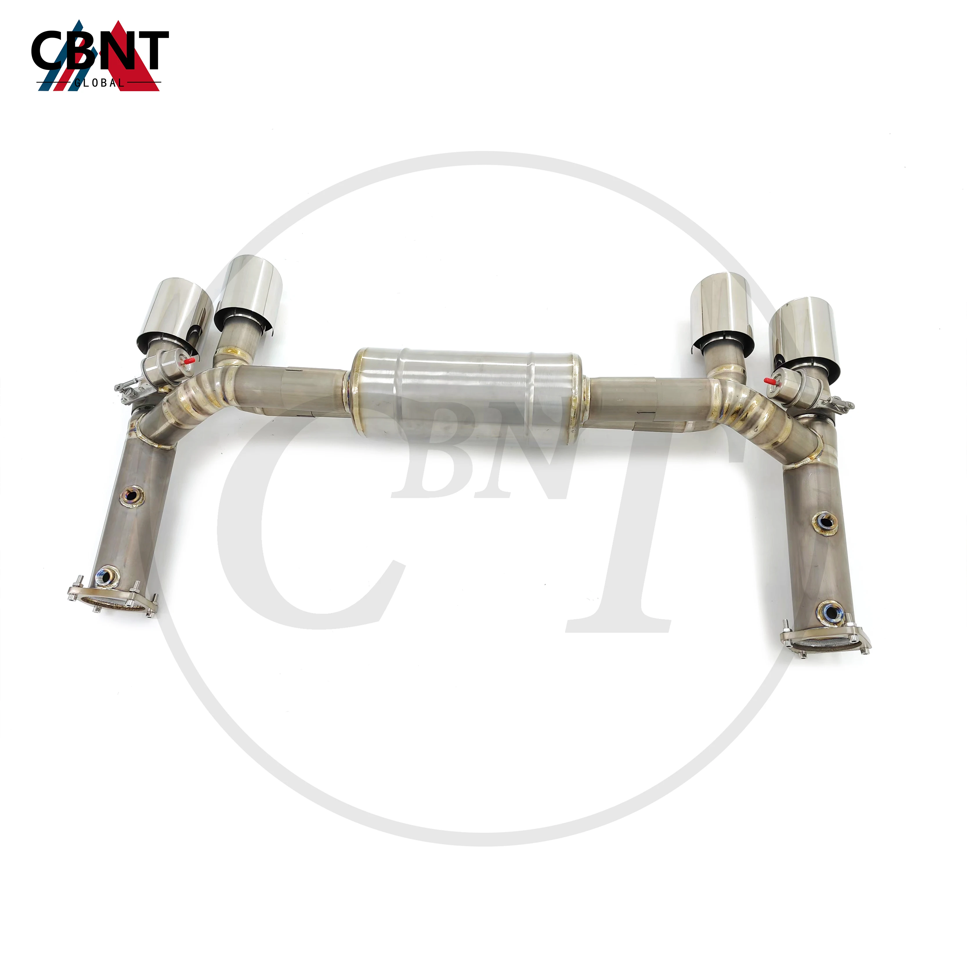 CBNT Valved Axle-back Exhaust System for Porsche 911 991.2 3.0T Tuning Exhaust-pipe with Valve Muffler Titanium Alloy