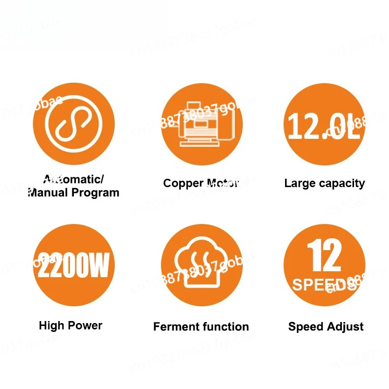 Kneading machine 12L stainless steel household chef machine mixing egg beating machine