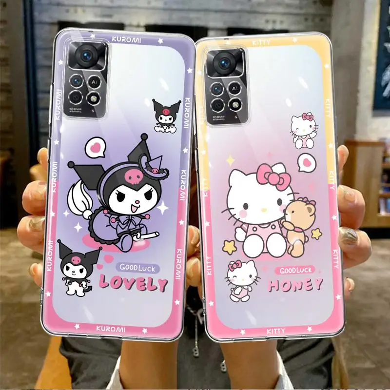 TPU Case Cheese Kitty Kuromi Pochacco For Xiaomi Redmi Note 9S 12C 9 9C 11 4G 5G 10C 9A 12 Pro 10 Pro 9T 10A 8T 8 7