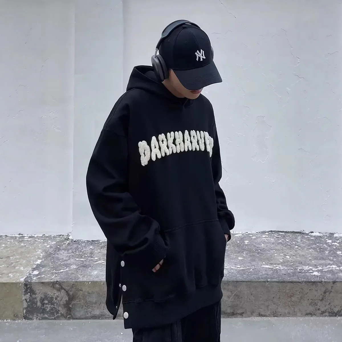 سترة نسائية بغطاء للرأس بأكمام طويلة على طراز الشارع، سترة نسائية فضفاضة عصرية كاجوال من ألياف البوليستر مطبوعة بأكمام كاملة #4