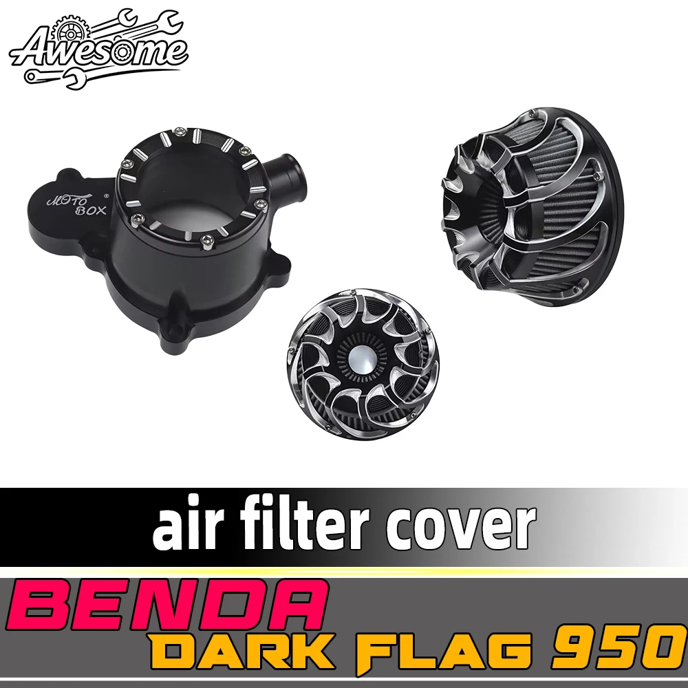 Transparent Clutch Cover Air Filter Engine Water Pump Cover Fit For BENDA Dark Flag 500 950 Napoleon Bob Chinchilla 500