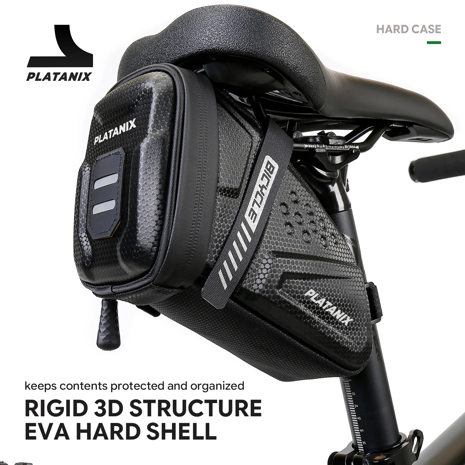 PLATANIX TZ07 Bicycle Tail Bag Saddle Bag Mountain Bike EVA Hard