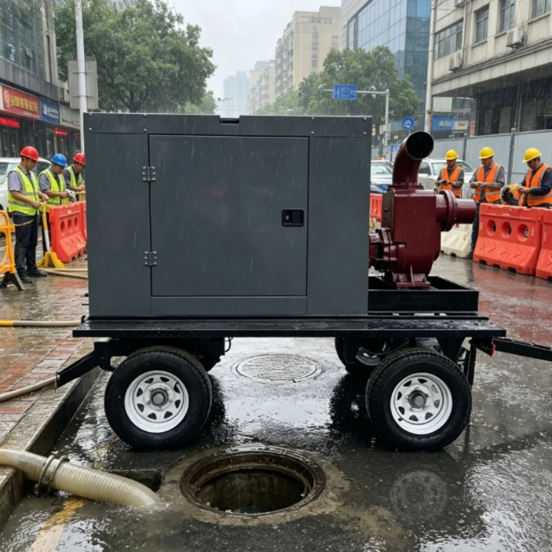 Flood Control Pump Truck Excellent Self Suction Ability Diesel Pump For Reservoir Surplus Water Flood Diversion Disposal