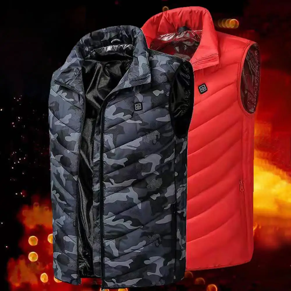 Thermal Winter Men USB Safe Constant Temperature Vest Waistcoat Outdoor Infrared Heating Vest Carbon Fiber Waistcoat