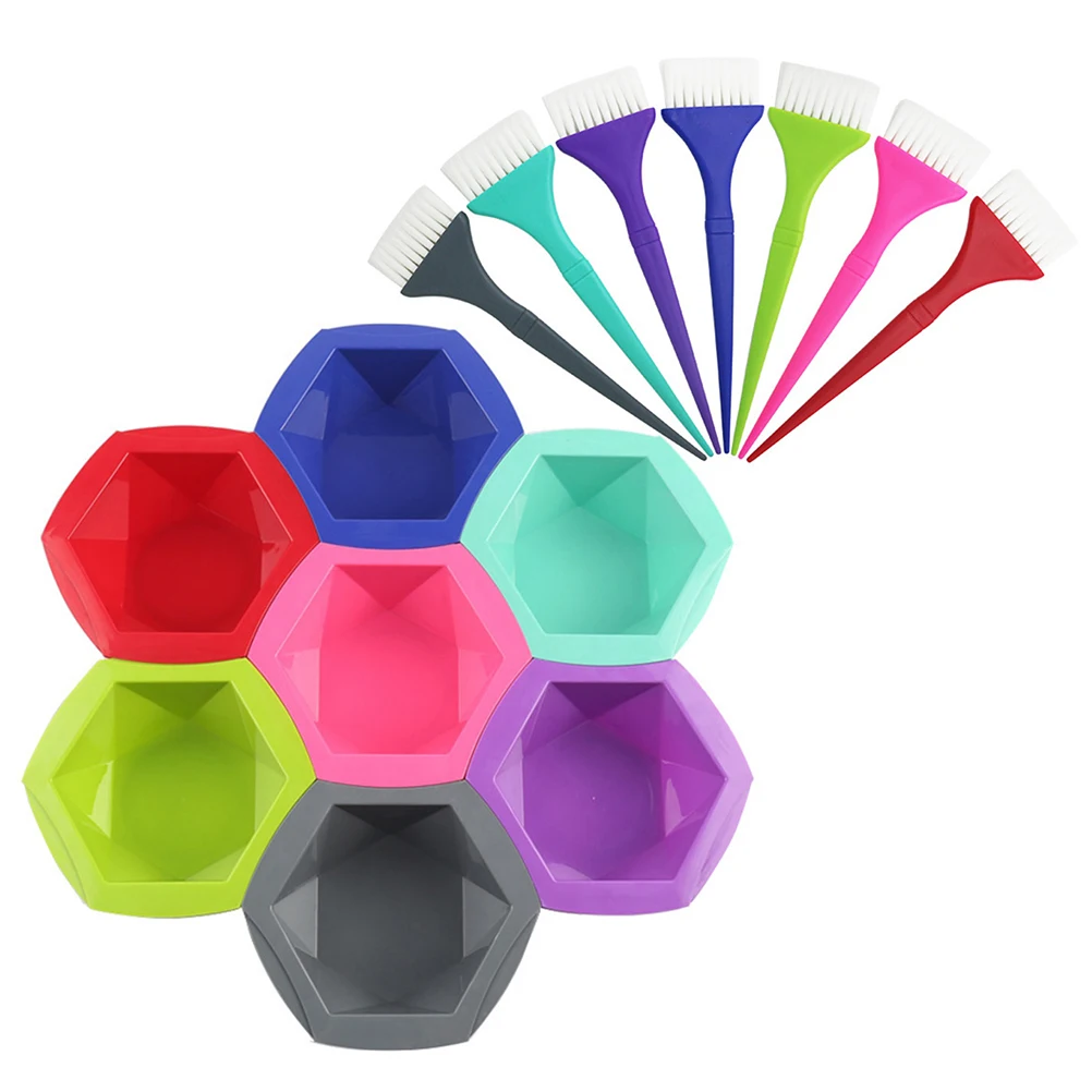 

14 Pcs Hair Dye Bowl Brush Kit Salon Durable Tint Mixing Tools Reusable Professional Coloring Accessories